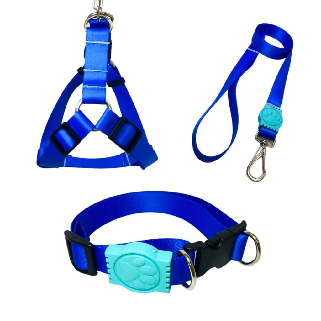 Kit Coleira Peitoral Completo com Guia + Coleira de Pescoço para Cachorro 20MM