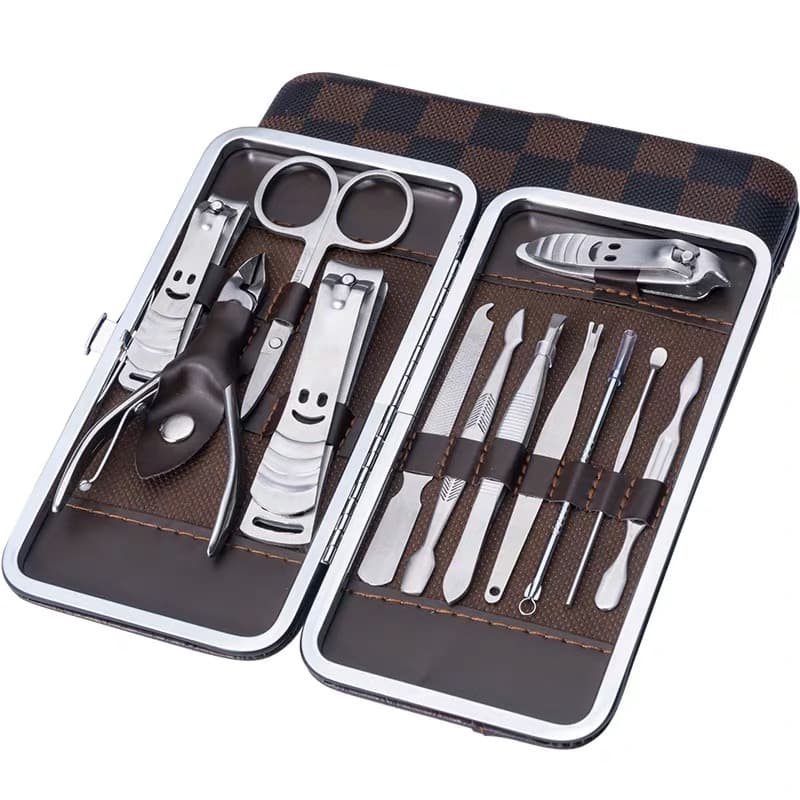 HYQ1850 Kit para Unhas Cortador Manicure Portatil Estojo Pinca Tesoura