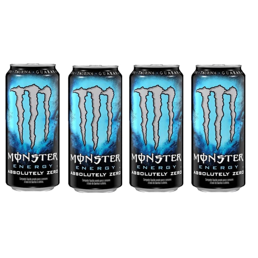 Energético Monster Energy Absolutely Zero Latão 4 unidades 473ml