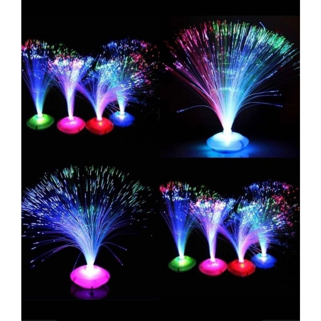 Abajur Fibra Ótica LED Luminária Luz Decoração Mesa Casamento Festa