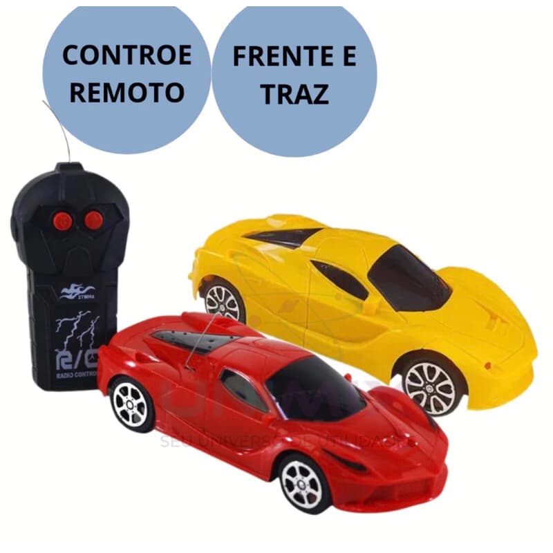 Carrinho de Controle Remoto Brinquedo Vermelho Amarelo Esportivo Carro de Corrida de ata qualidade
