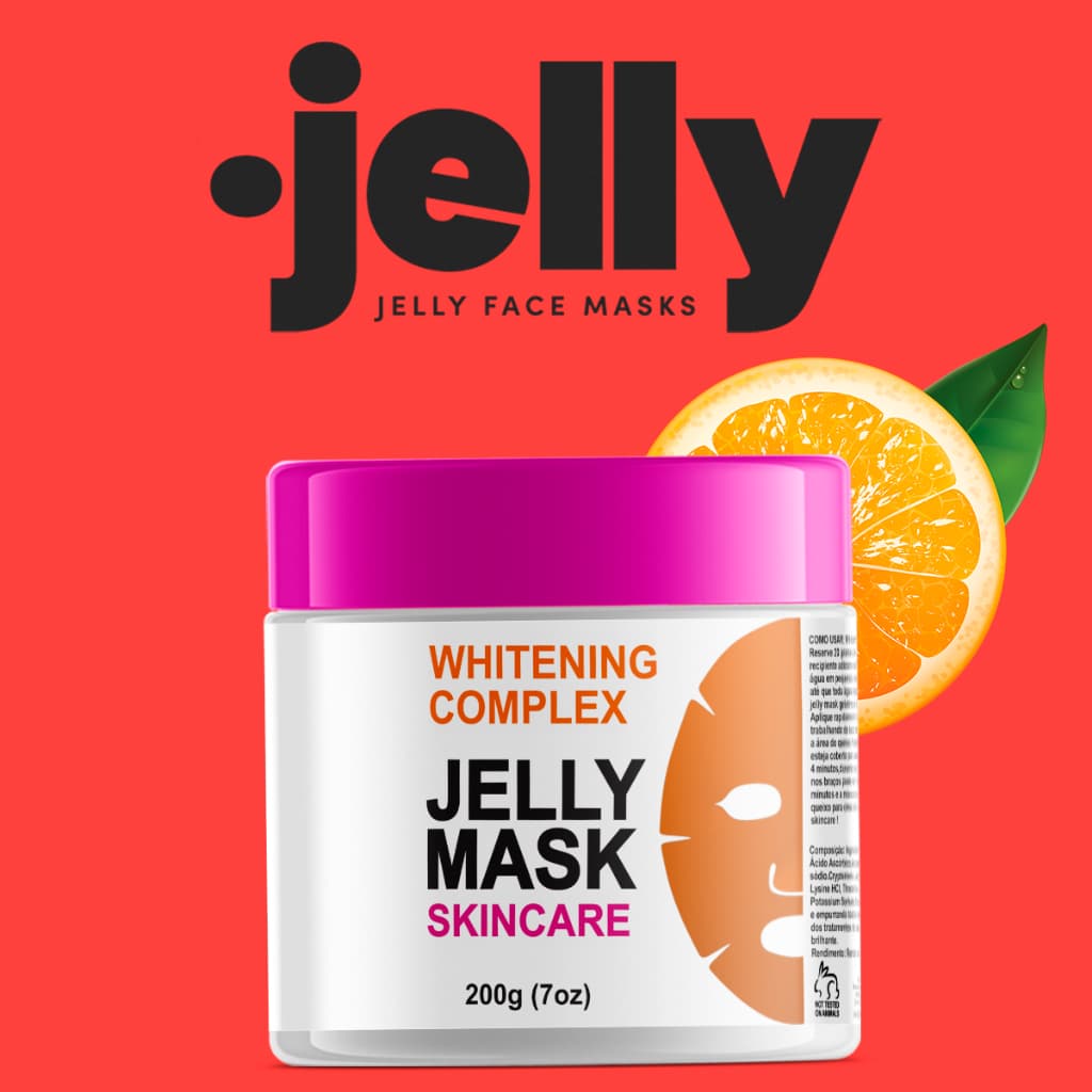 Mascara de vitamina c jelly mask clareadora anti idade beleza cuidado pele