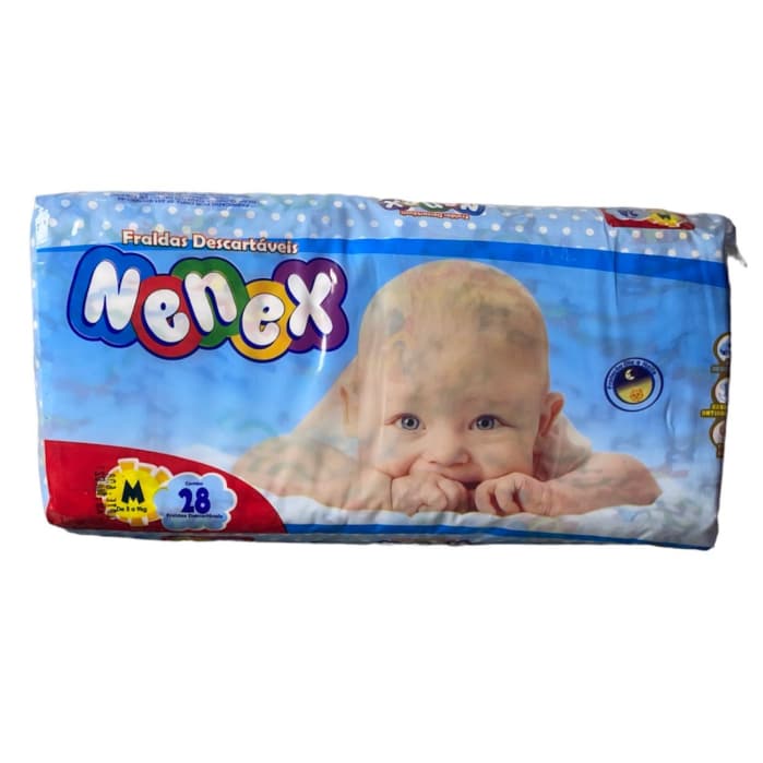 Fralda Descartável Nenex Jumbo M C/28 Un De 5 a  9 Kg