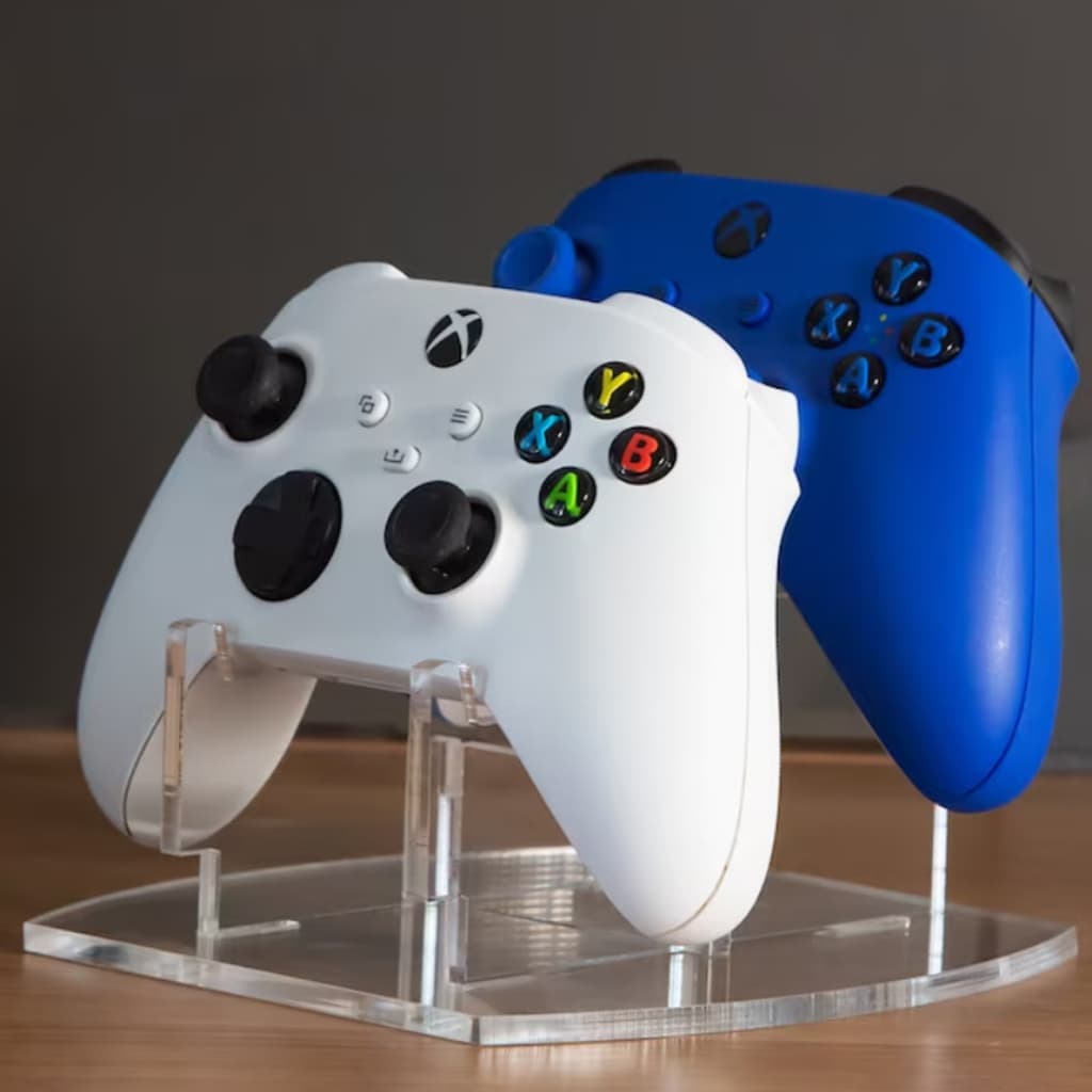 Melhor suporte de controle design moderno para Vídeogame PS4 Xbox Acrilico transparente