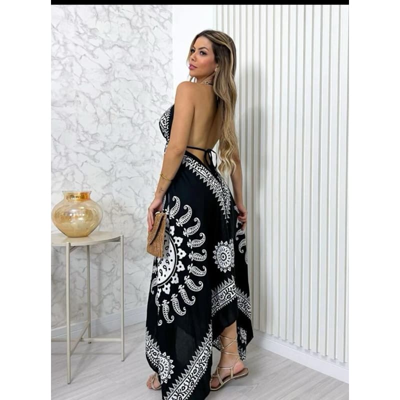 vestido lenço com bordado qualidade 100