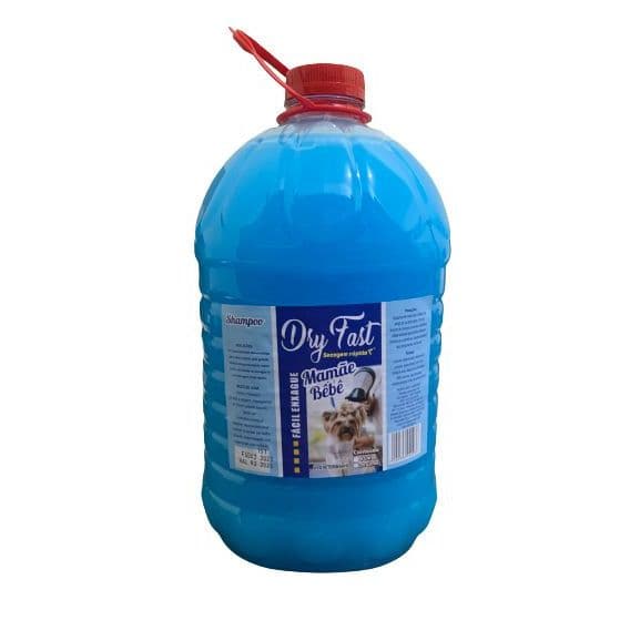 Shampoo Dry Fast Mamãe Bebe Pet Shower 5 Litros para Pet Shop, Banho e Tosa e Clínica Veterinária