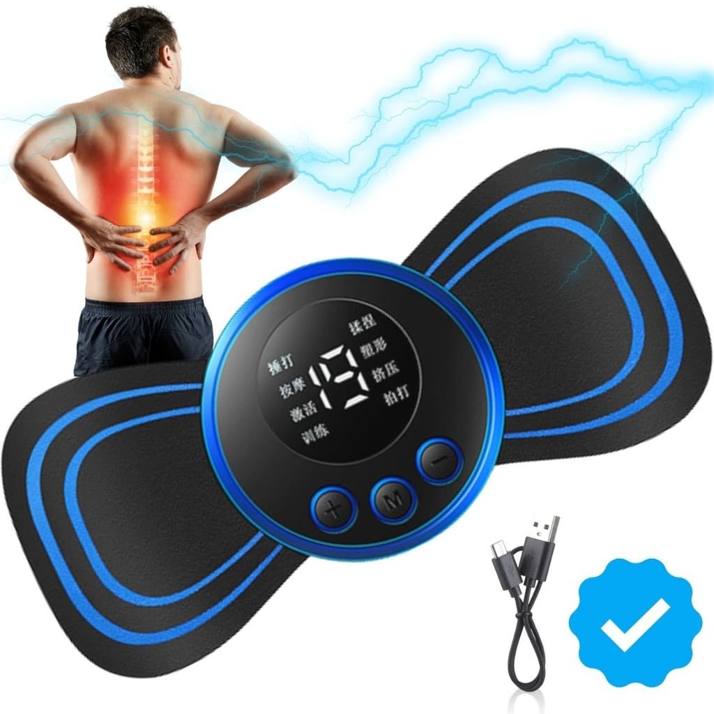 Massageador Portátil Recarregável Dor Pescoço Coluna Pernas Relaxante Muscular Alivio Stress Tratamento Lesões