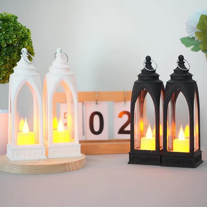 Lampião Luminária Grande Lanterna Led Decoração