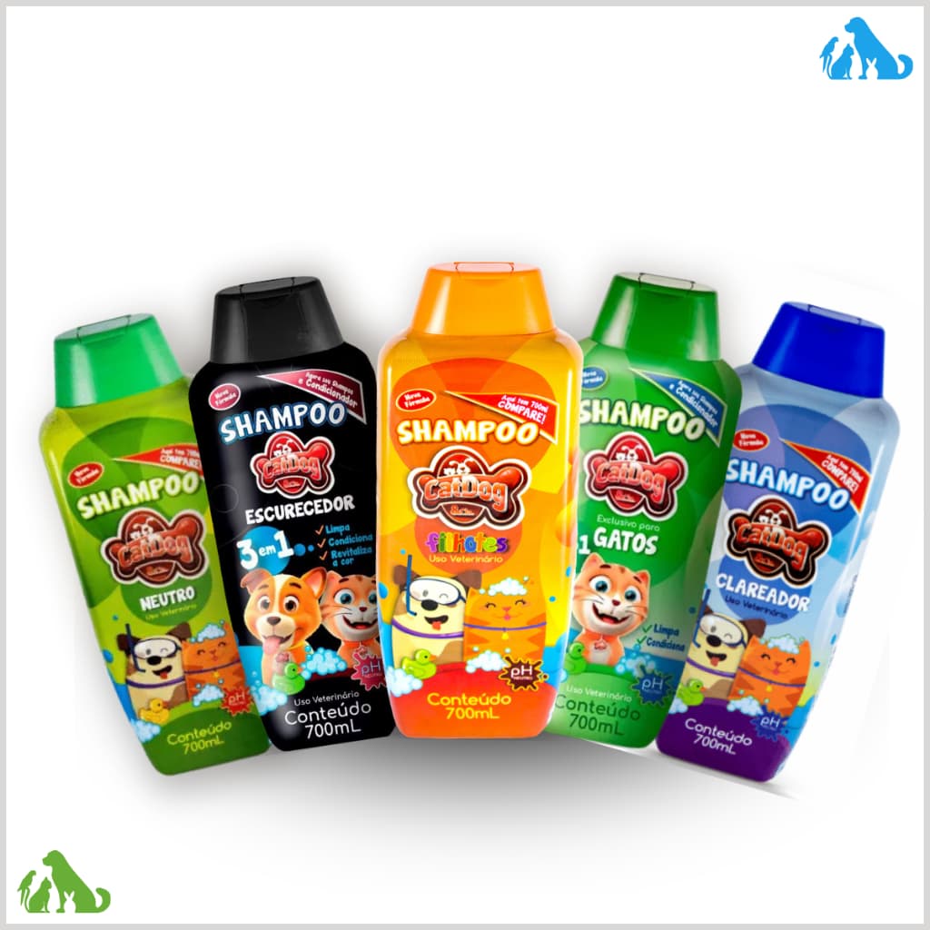 Shampoo E Condicionador mais Brilho 700ml Para Cachorros e Gatos 1und