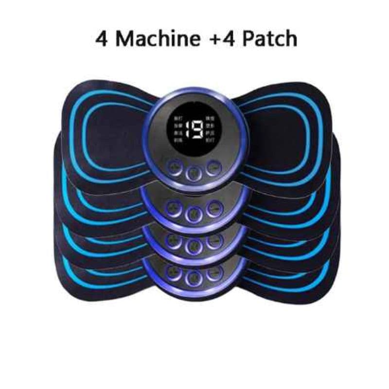 KIT 4 Massageador Portátil Elétrico Recarregavél  Relaxante Muscular Alivia Dor Coluna Pescoço