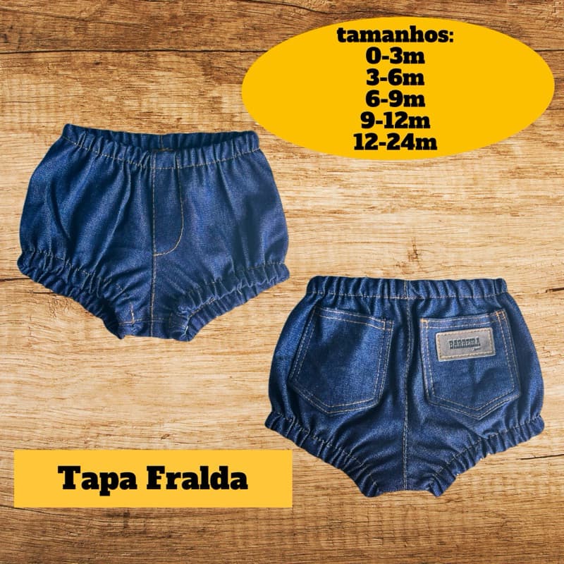 TAPA FRALDA JEANS unissex