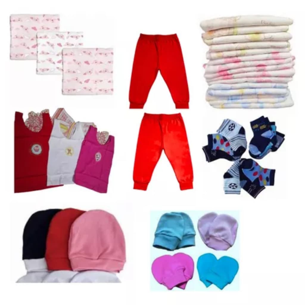Kit Enxoval Com 24 Peças Bebê Para Bebe Roupas Atacado