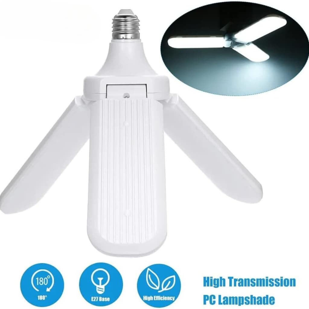 Fan Blade Led Bulb Lâmpada de Led Petala Helice Luminária Articulada de Mesa Manicure 45W