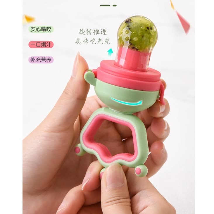 Presente de NATAL Alimentador  Sugardor  Frutas Bebê Mordedor Bico Silicone Carne Chupeta