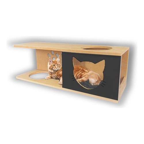Caminha de Gato Toca Para Gato Grande REFORÇADO MDF15MM PREMIUM Casinha de Gato Montado
