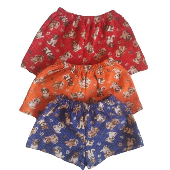 Kit 5 Shorts tampa fralda para bebe menino e menina atacado