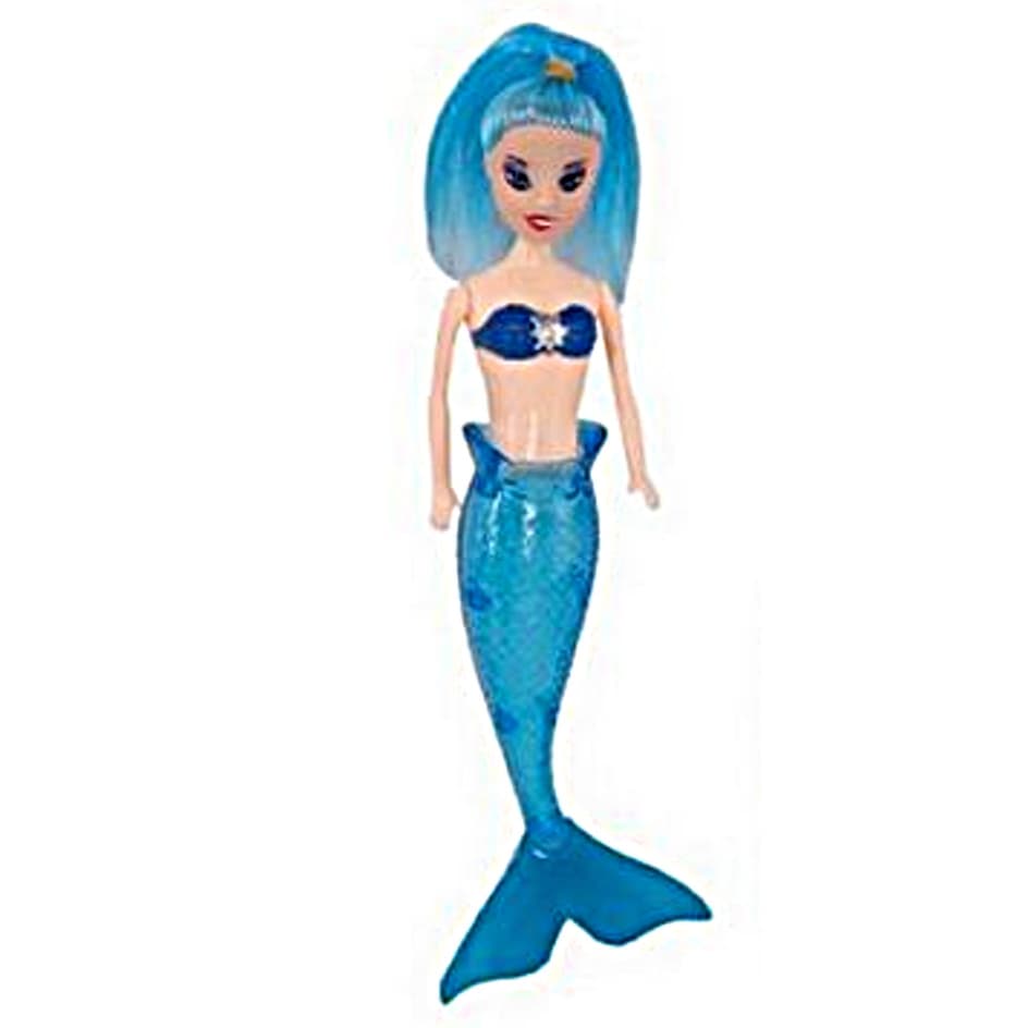 Boneca Linda Sereia Fashion Brinquedo Articulado Mermaid Cor Azul
