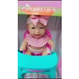 Boneca Papinha Babilina Baby Cadeira Alimentação Bebê