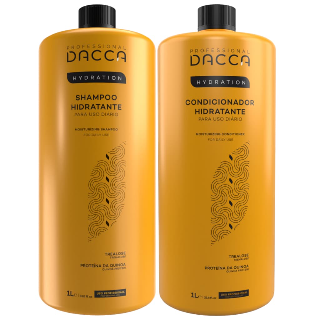 Dacca Kit Shampoo E Condicionador 1 Litro Hidratante Profissional De Salão