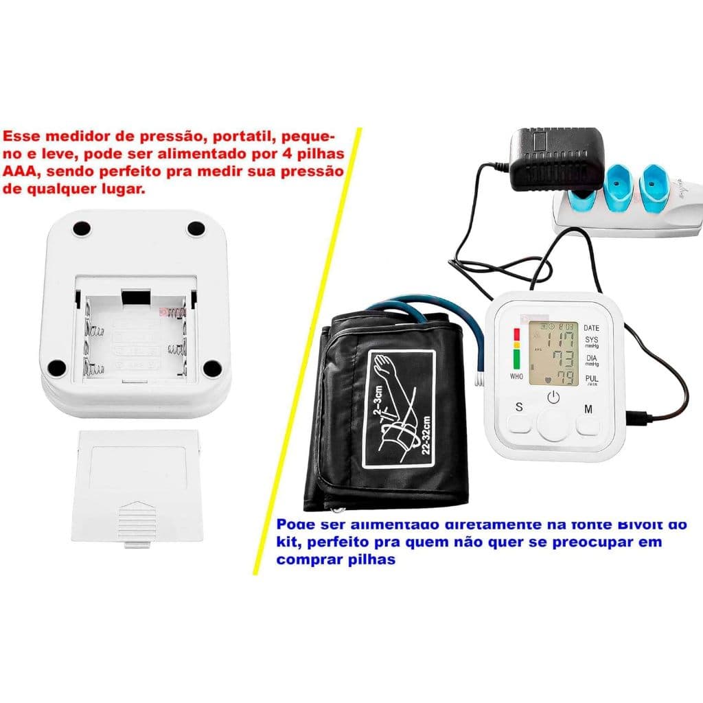 Aparelho de Pressão Digital Braço - Arterial - Arritmia -Bivolt ENVIO IMEDIATO