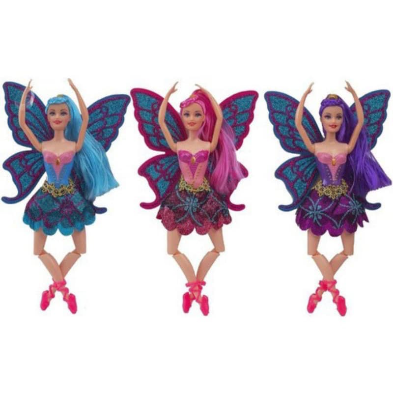 boneca fada bailarina Articulada e  Borracha