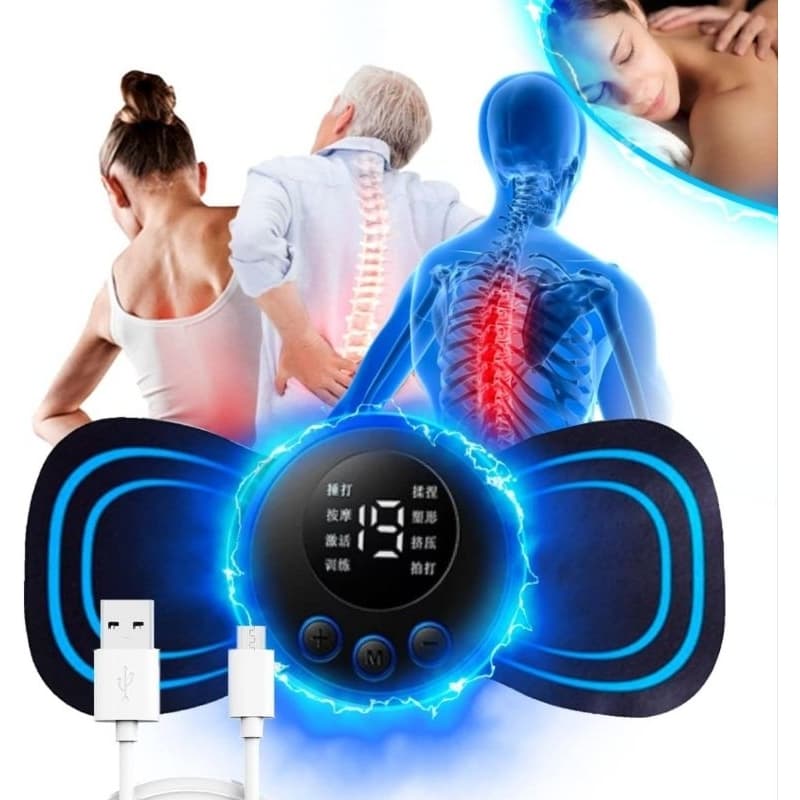 Mini Massageador Elétrico Portátil Aparelho Massageador USB Recarregável Dor muscular pescoço pernas Lombar
