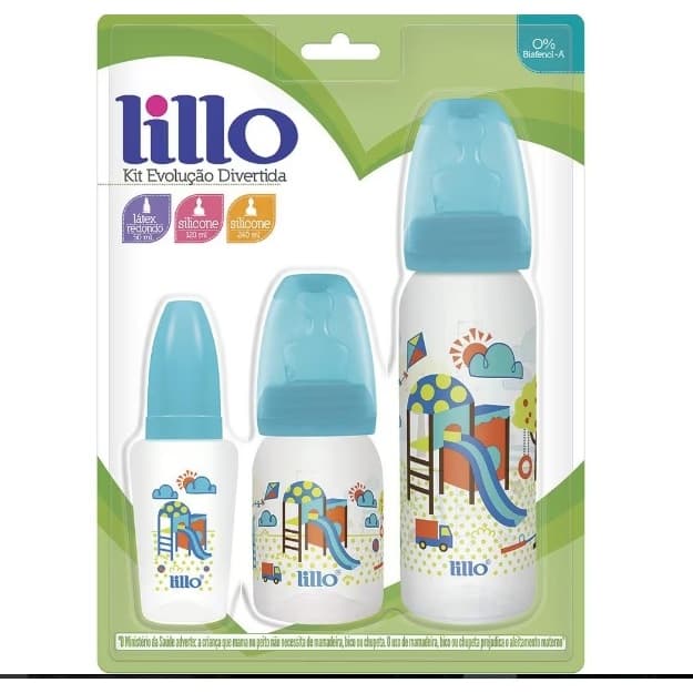 Kit Lillo Evolução Divertida 3 Mamadeiras Para Bebê Chuquinha