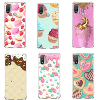 Motorola Moto E20, Moto E30, Moto E40 Capa Tpu Desenhos Variados Capinha Case Doce, Sorvete, Bala.