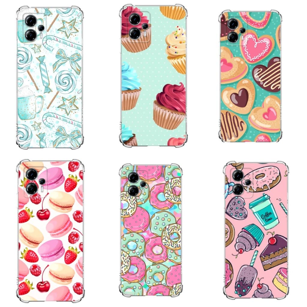Motorola Moto G13,  Moto G14,  Moto G23 Capa Tpu Desenhos Variados Capinha Case Doce, Sorvete, Bala.