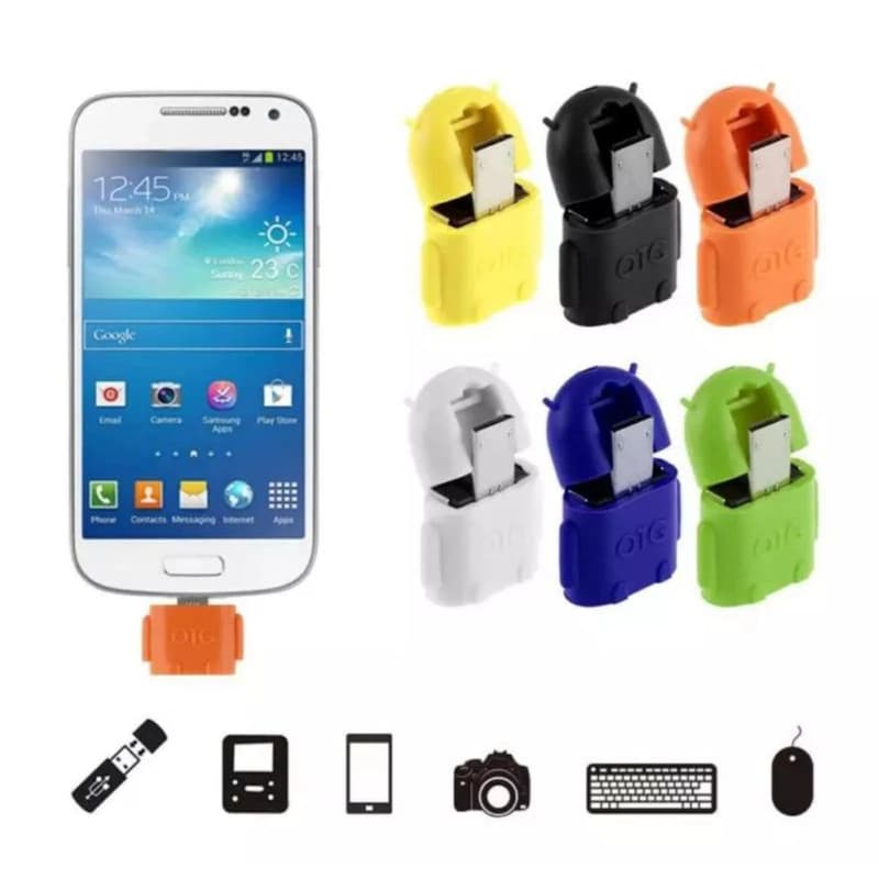 Adaptador Otg V8 para USB Android Robô para celular e Tablet.