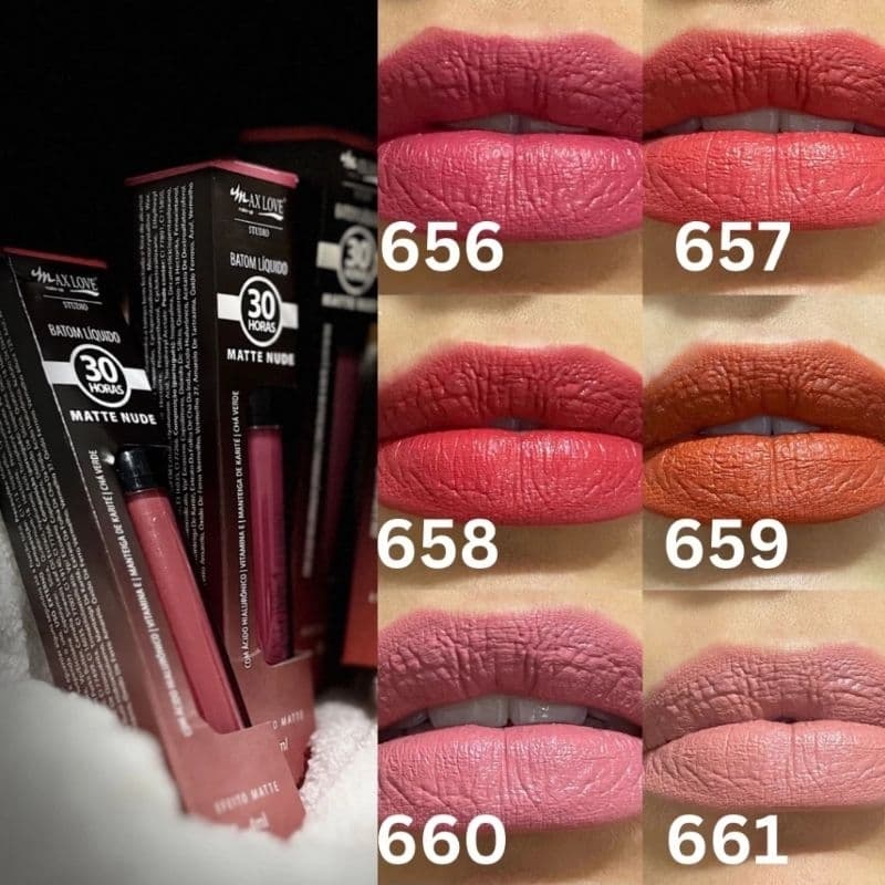 Batom Líquido Matte Nude 30 Horas - MaxLove