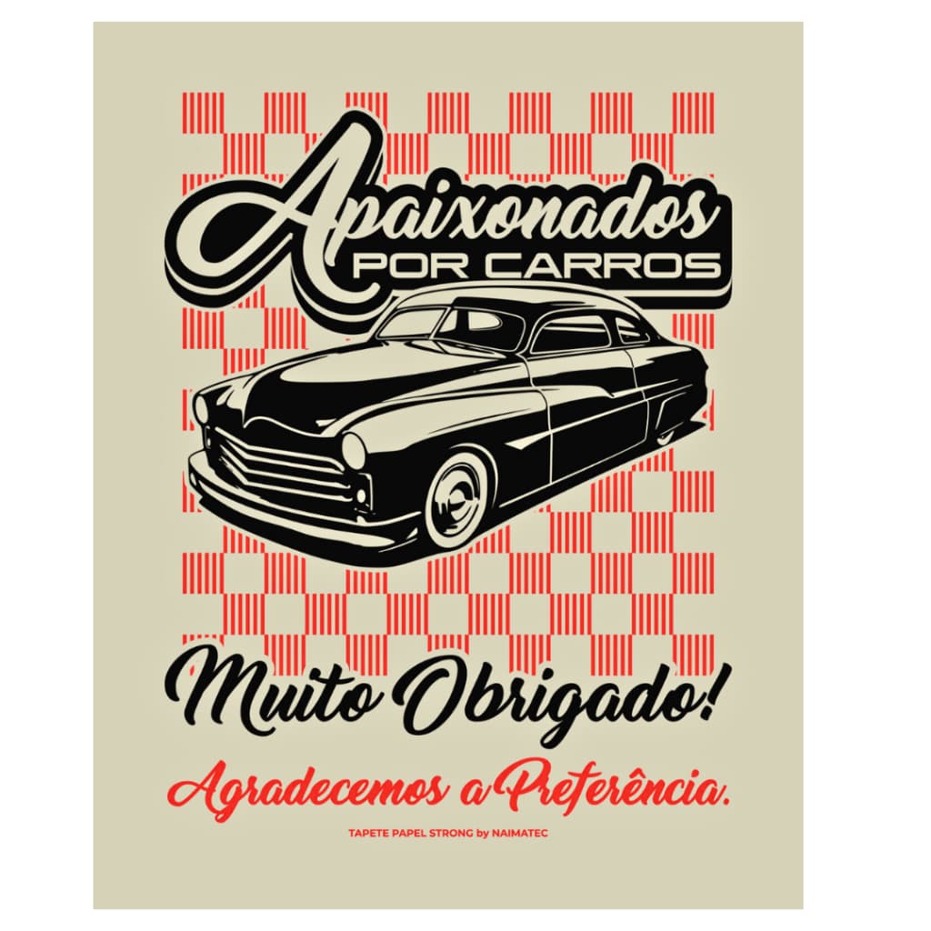 Tapete De Papel Automotivo Para Carro Lava Rápido ou Estética Automotiva 4kg Apaixonado por Carros