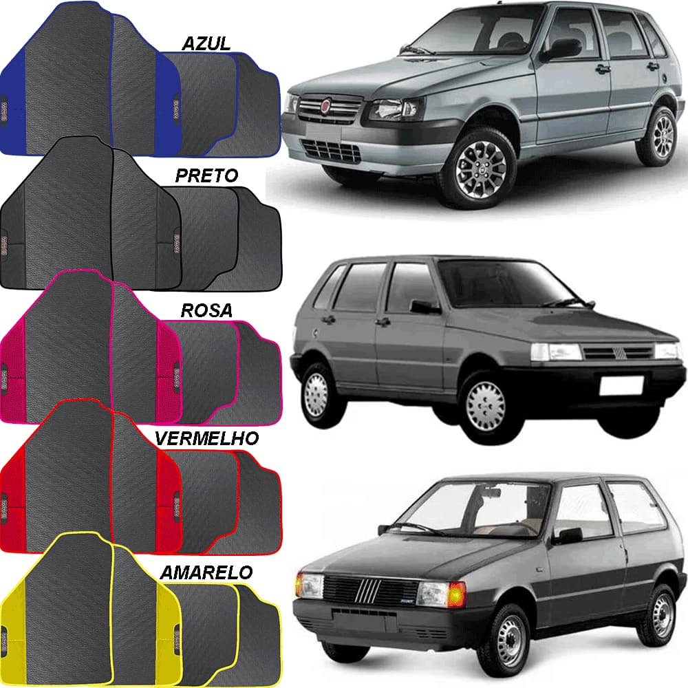 LINDO JOGO TAPETE  AUTOMOTIVO AZUL ROSA VERMELHO PRETO AMARELO  UNO QUADRADO 1989 A 2010   EMBORRACHADO