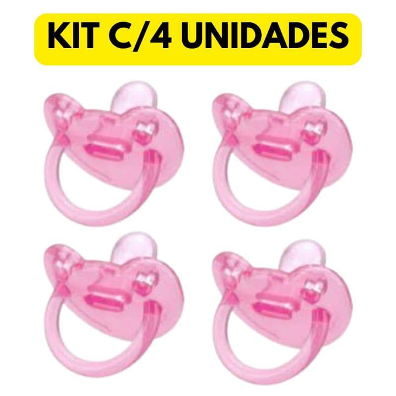 4 Chupetas Pepeta 100% Silicone Tamanho 2