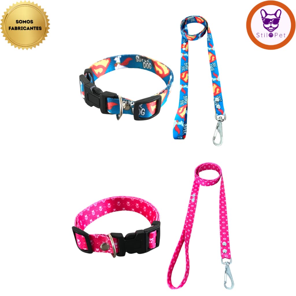 Coleira luxo seda para Cães Gatos Pet raças pequenas pequeno porte com Guia + BRINDE