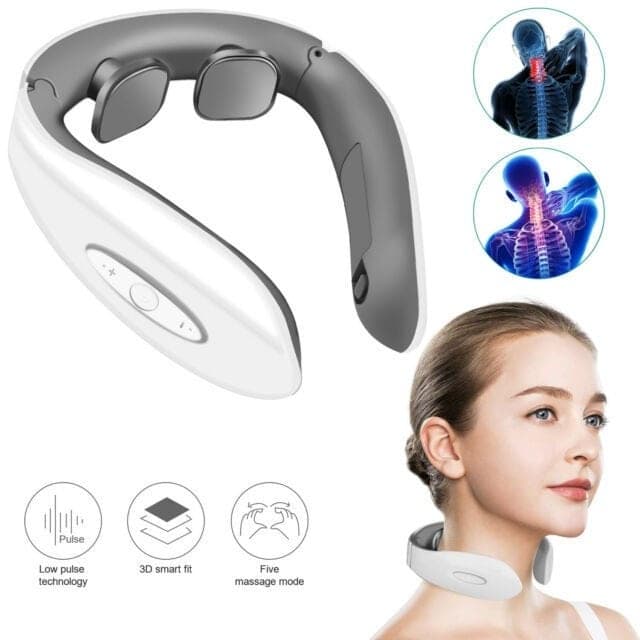 Aparelho Massageador de Choque Para Pescoço Relaxante Fisioterapia Lomar Coluna Costas Alivio Muscular