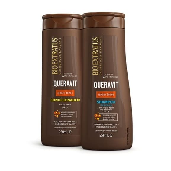 Kit Queravit Bio Extratus - Repara Danos ( Shampoo Hidratante e Condicionador 250mL)