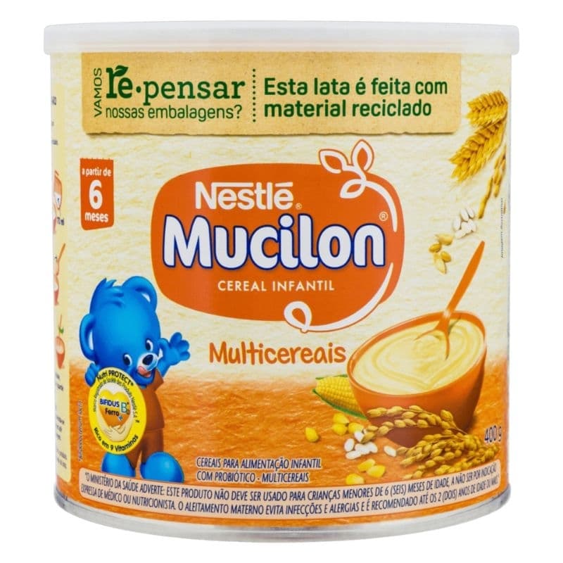 Cereal Infantil Mucilon Multicereais Lata 400g