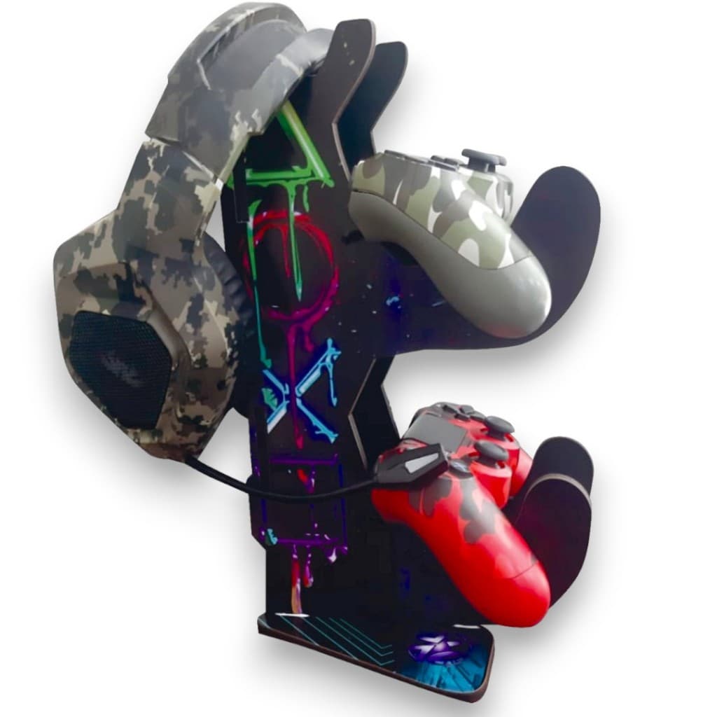 Porta Controle Videogame Ps3 Ps4 De Mesa Em Mdf