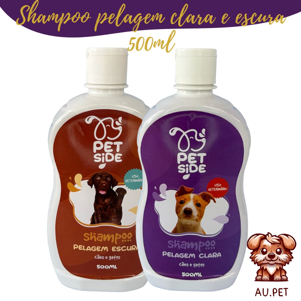 Shampoo para cães e gatos pelagem clara e escura 500ml