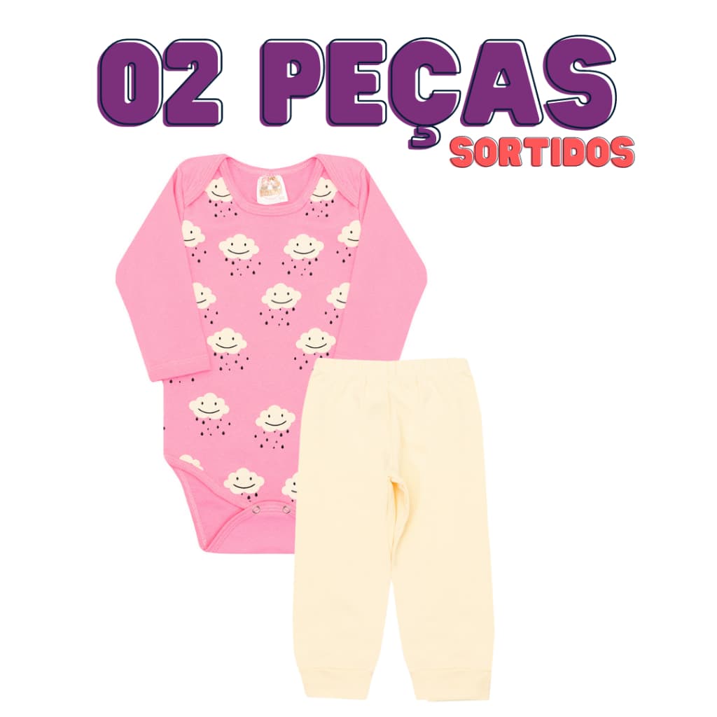 Kit Body Bebê 2 Peças roupas para bebê Conjunto de Bebê menino E menina