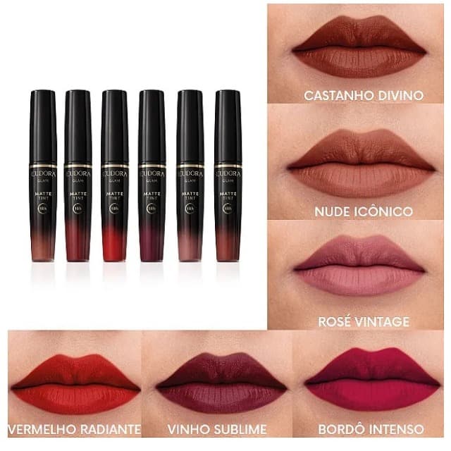 Batom Líquido Matte Tint Glam 18hs SEM RETOQUE / NÃO TRANSFERE- 4g