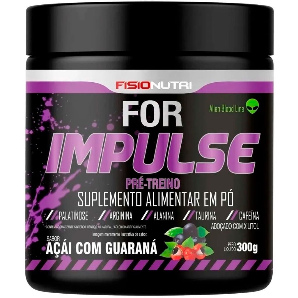For Impulse Pré-Treino - (300g) - FisioNutri (Nova Fórmula c/ 3g Creatina)