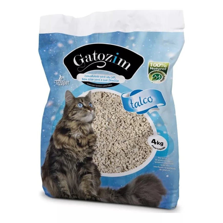 Areia Sanitária Gatozim Aroma Talco Para Gatos - 4 kg