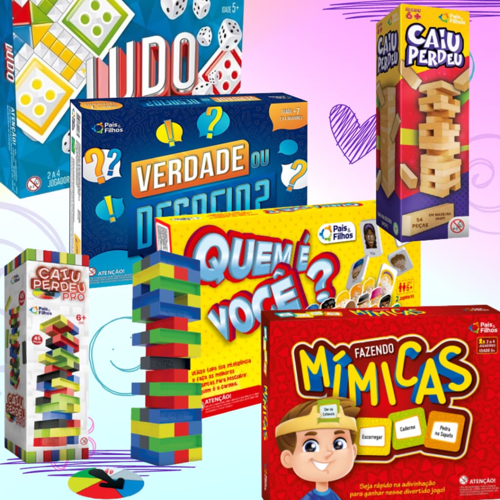 Brinquedos e Jogos de Tabuleiro Jogos de Mesa Diversão para Toda Família Pais e Filhos