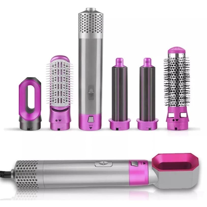 5 Em 1 Escova Secador De Cabelo Pente Modelador De Ar Quente Profissional 110v