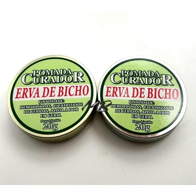 Kit 2/uni pomada erva do bicho 20g.