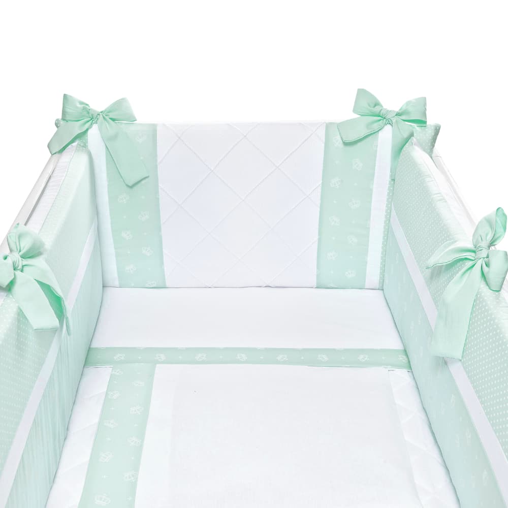 KIT MINI BERÇO 6 PEÇAS PROTETOR BERÇO VARIAS CORES BERÇO 60CM LARGURA X 90 CM COMPRIMENTO