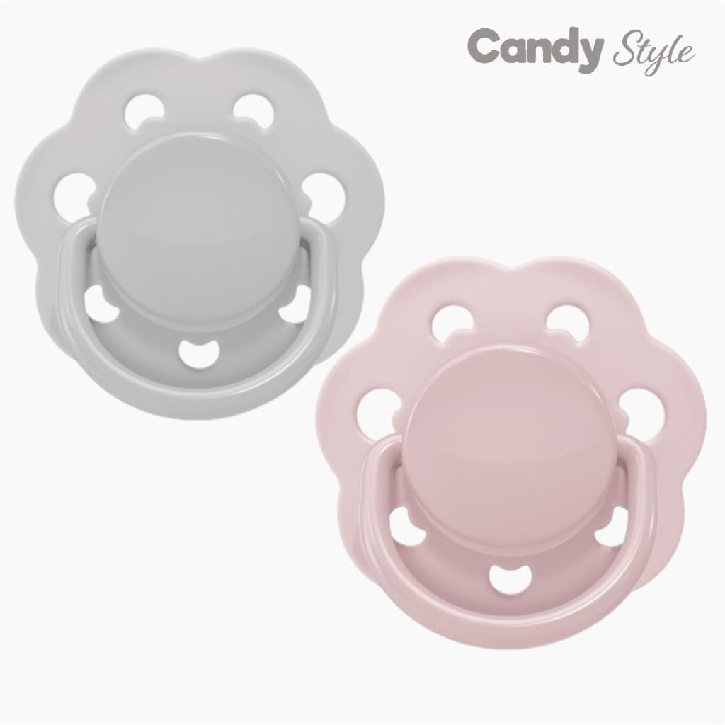 Chupeta Lillo Candy Style Bico Redondo 0-6 meses com Argola Furos de Ventilação Cores Modernas
