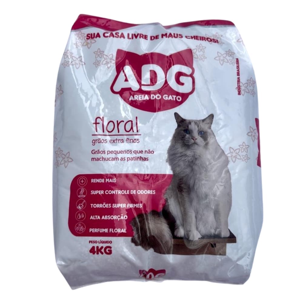 Areia Sanitária Para Gatos 4kg Areia Para Gato Perfumada Floral